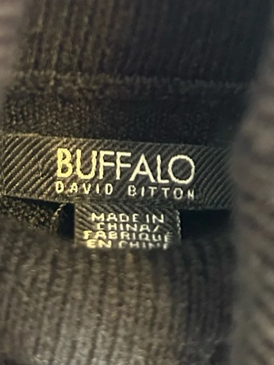 Buffalo David Bitton Black Stud-Trim Oversized Turtleneck Sweater - Picture 4 of 8